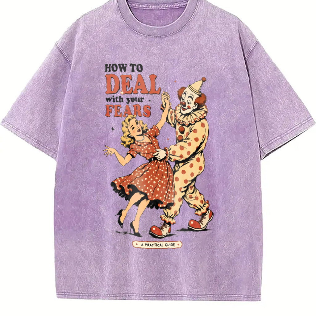 Clown Horror Vintage Washed T-Shirt product image 6