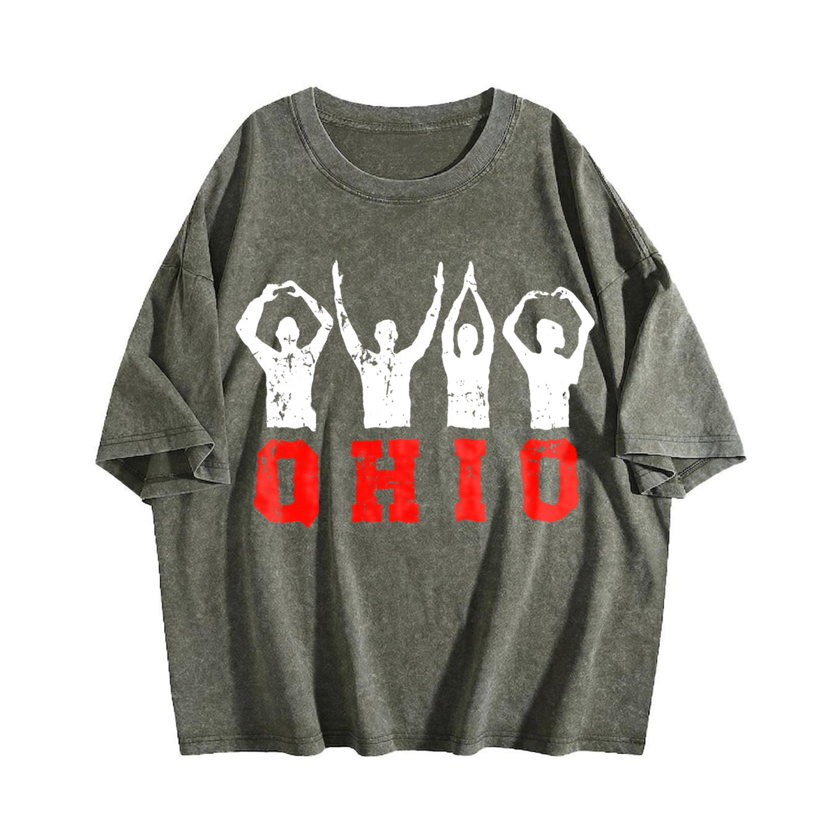 Ohio State Pride - Ohioan With Bold Red Letters Vintage product image 4