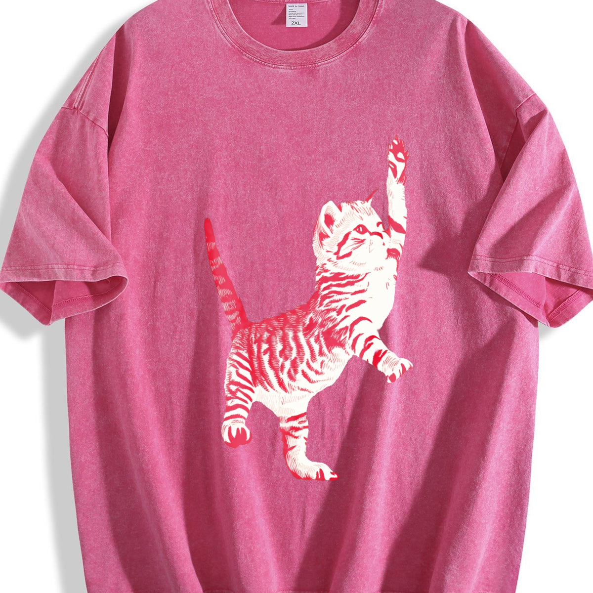 Playful Cat Vintage Washed T-Shirt product image 7