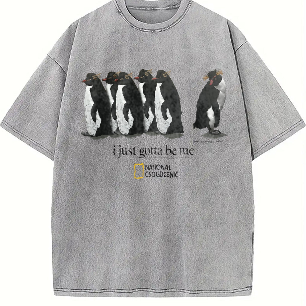 I Just Gotta Be Me Penguins Vintage Washed T-Shirt product image 5