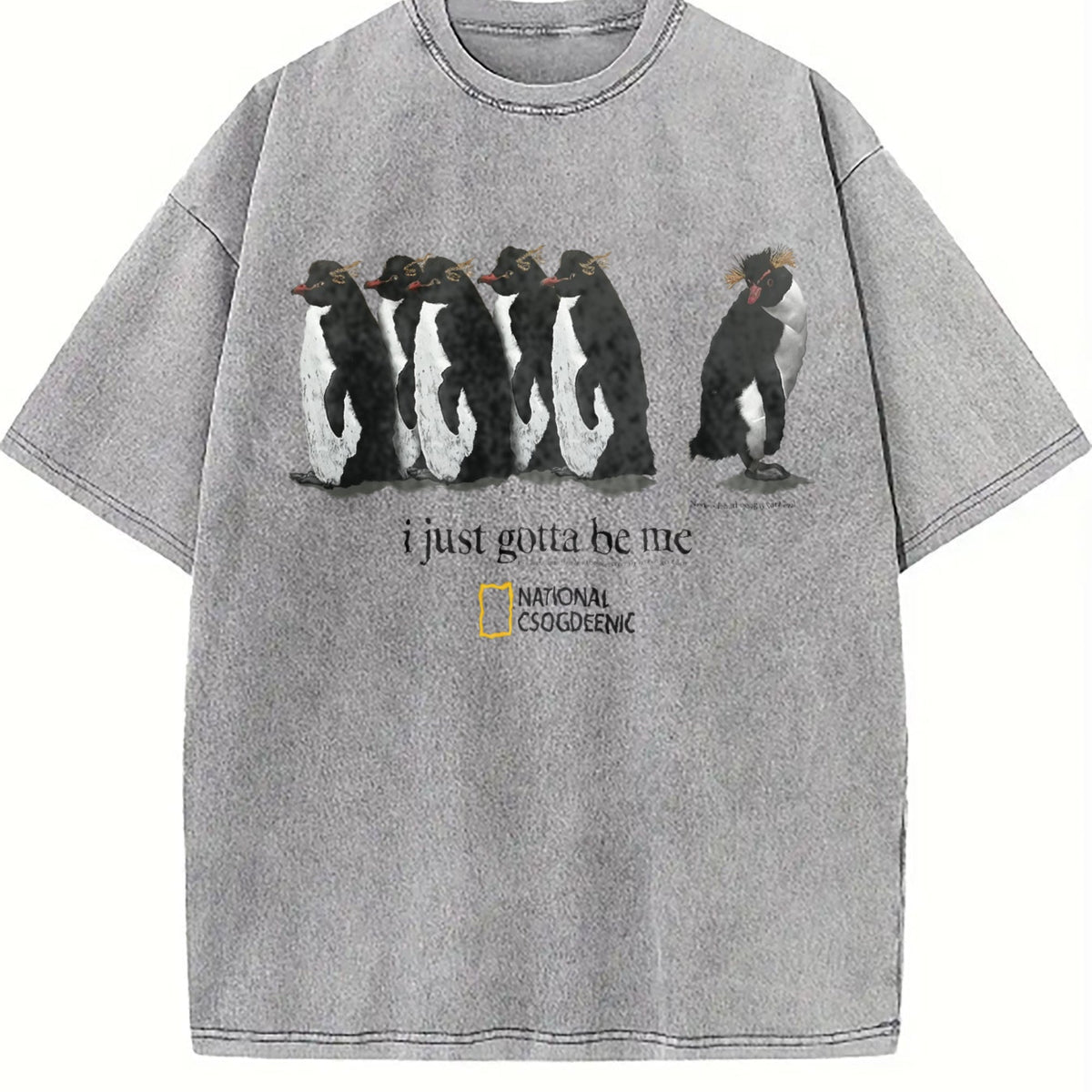 I Just Gotta Be Me Penguins Vintage Washed T-Shirt product image 5