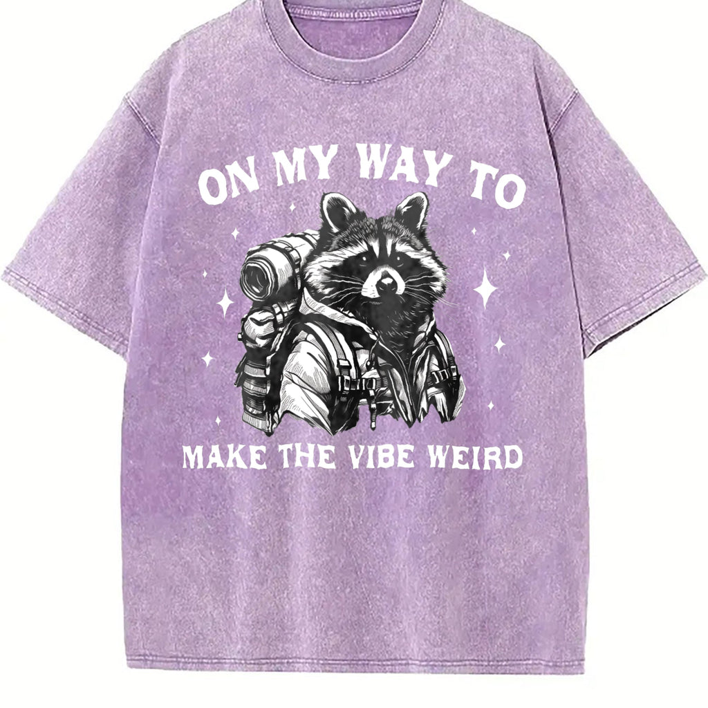 On My Way to Make the Vibe Weird Raccoon Vintage Washed product image 6