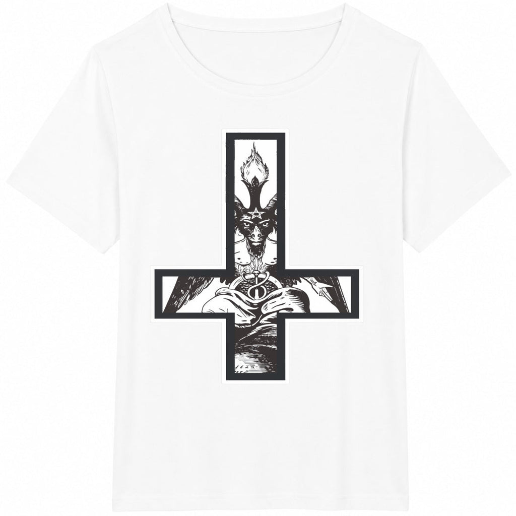Baphomet Inverted Cross Occult Satanism Hail Satan Cotton product image 2