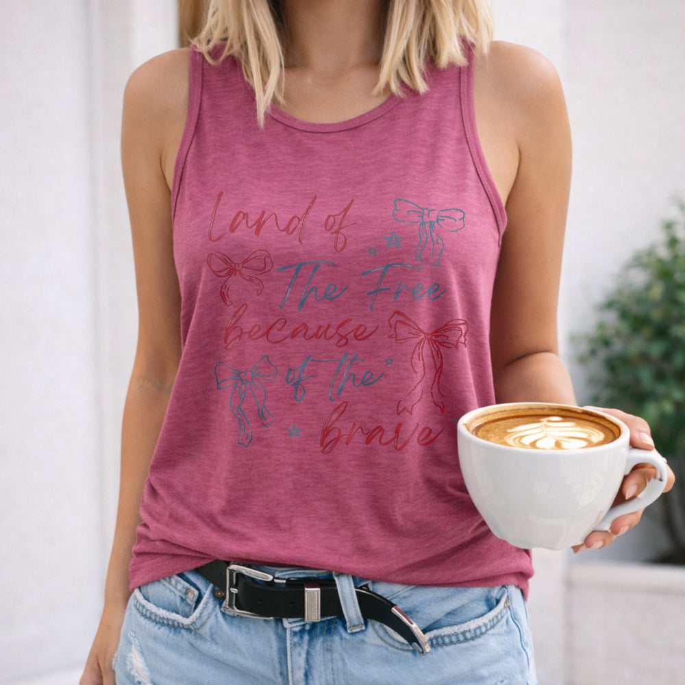 Land Of The Free Because Of The Brave Women's Tank Top