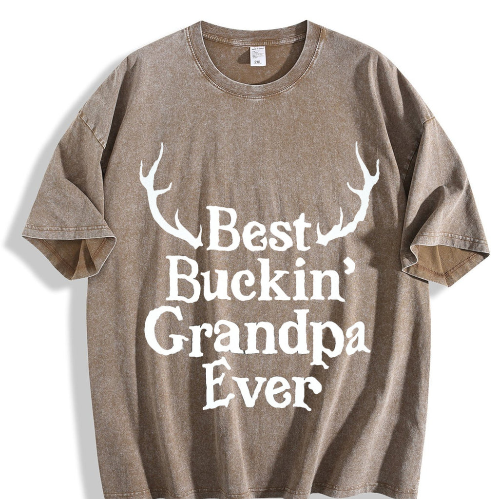 Best Buckin Grandpa Ever Funny Fathers Hunting Vintage product image 3