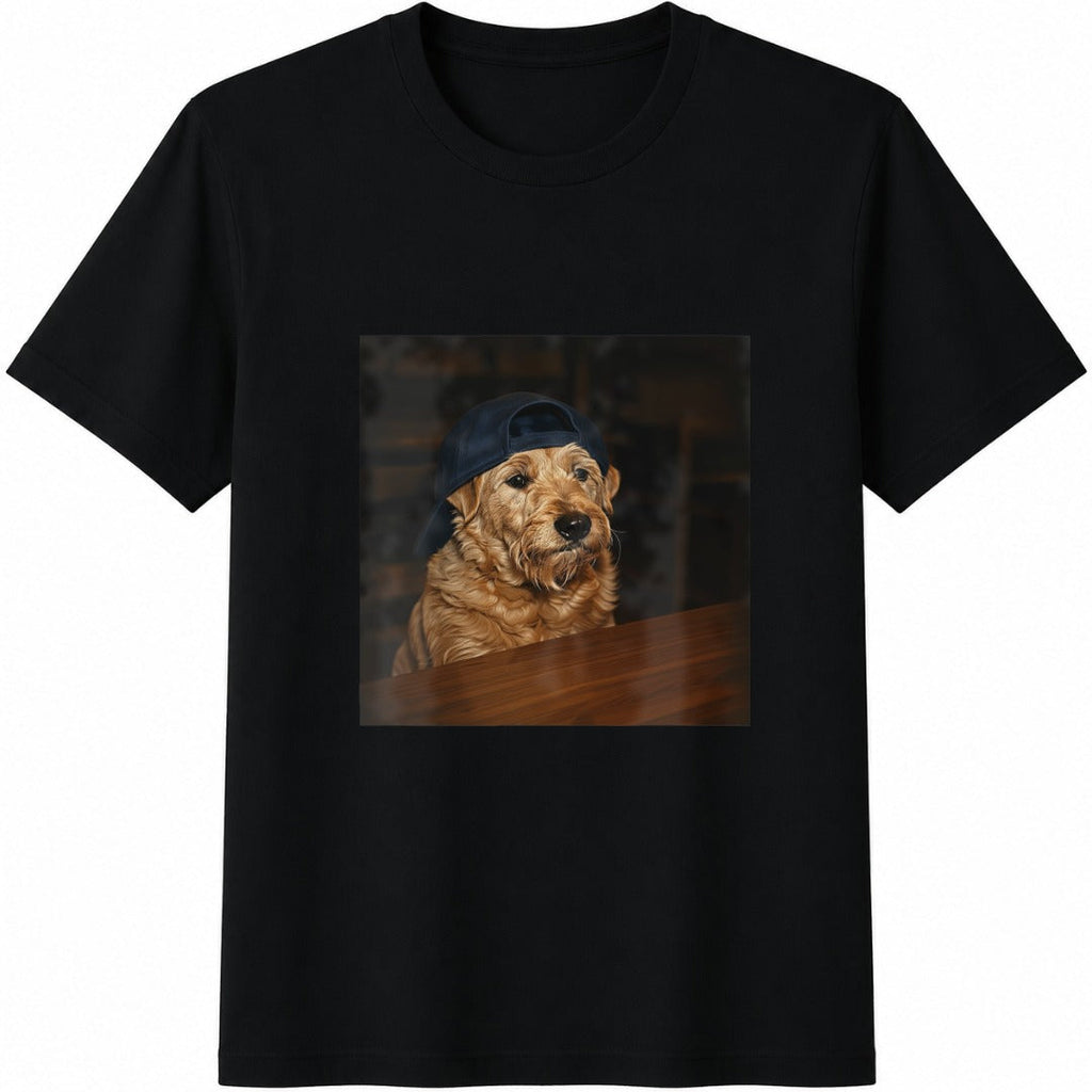 Funny Dog Drinking Beer Cotton T-Shirt product image 1