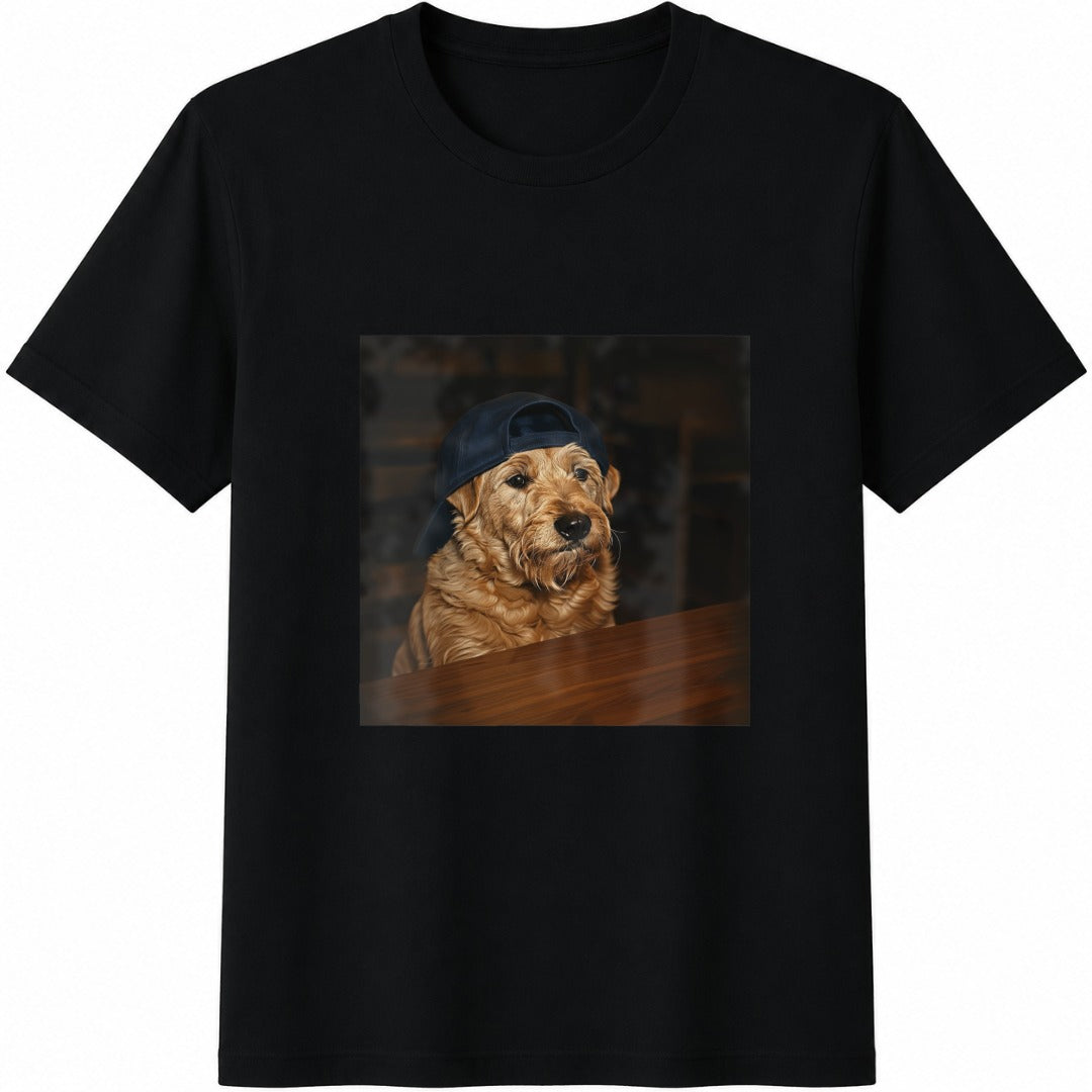Funny Dog Drinking Beer Cotton T-Shirt product image 1