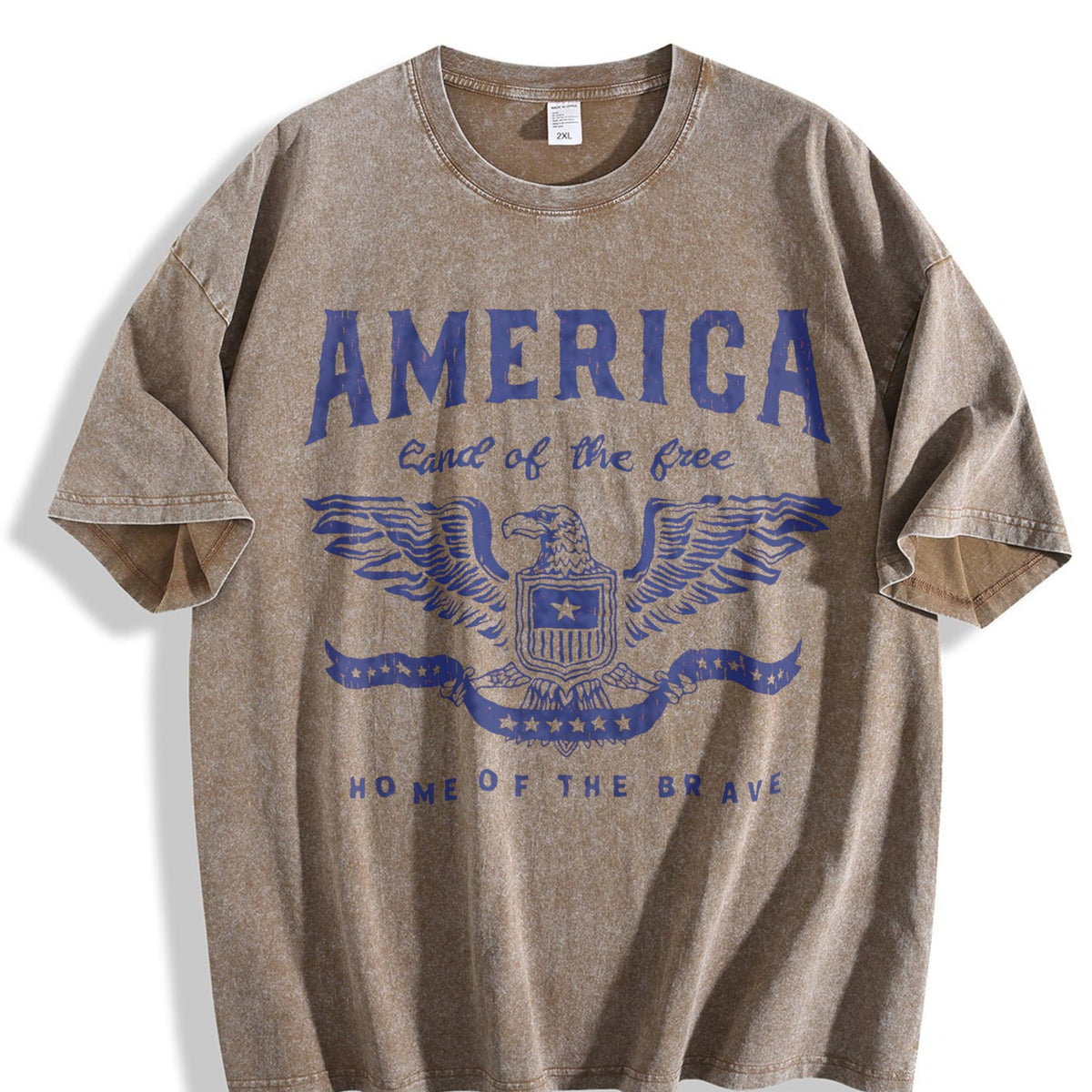 Funny America Land Of The Free Home Of Brave Vintage Washed product image 3