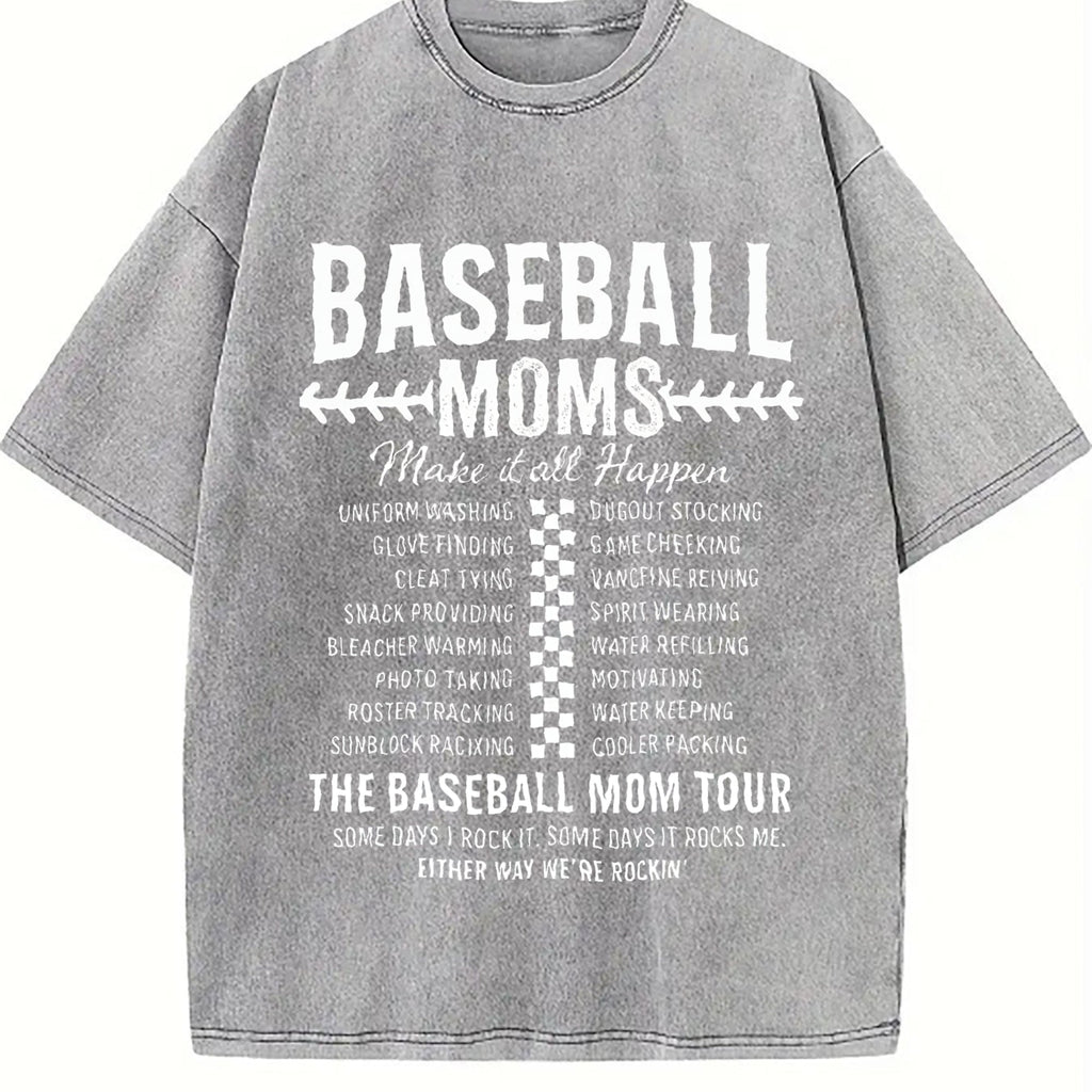 Funny Baseball Mom Vintage Washed T-Shirt product image 5