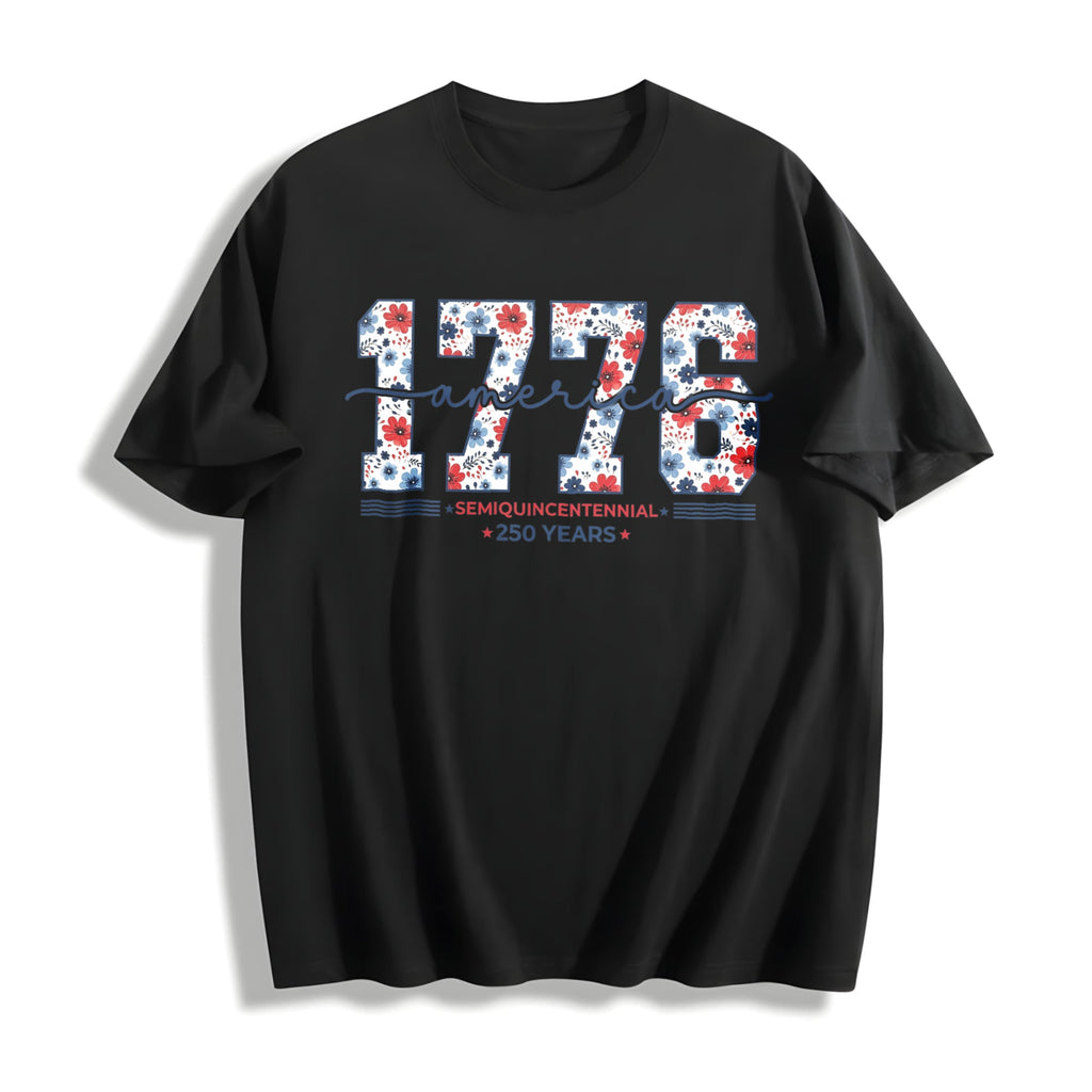 Happy 250th Birthday USA America Anniversary Cotton T-Shirt product image 1