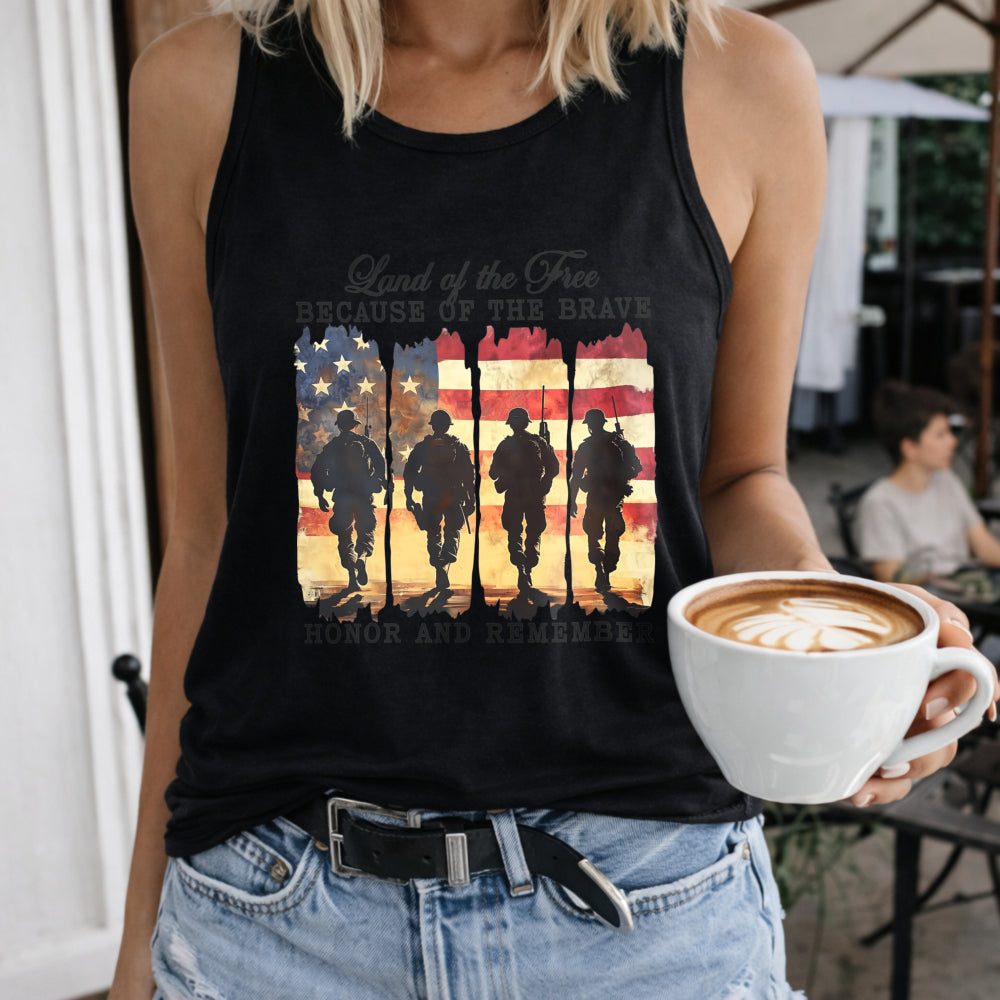 Land Of The Free Because Of The Brave Women's Tank Top
