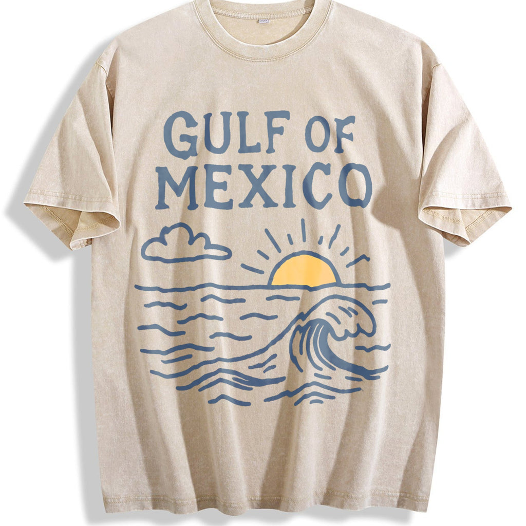 Gulf Of Mexico Sunset Waves Vintage Washed T-Shirt product image 1