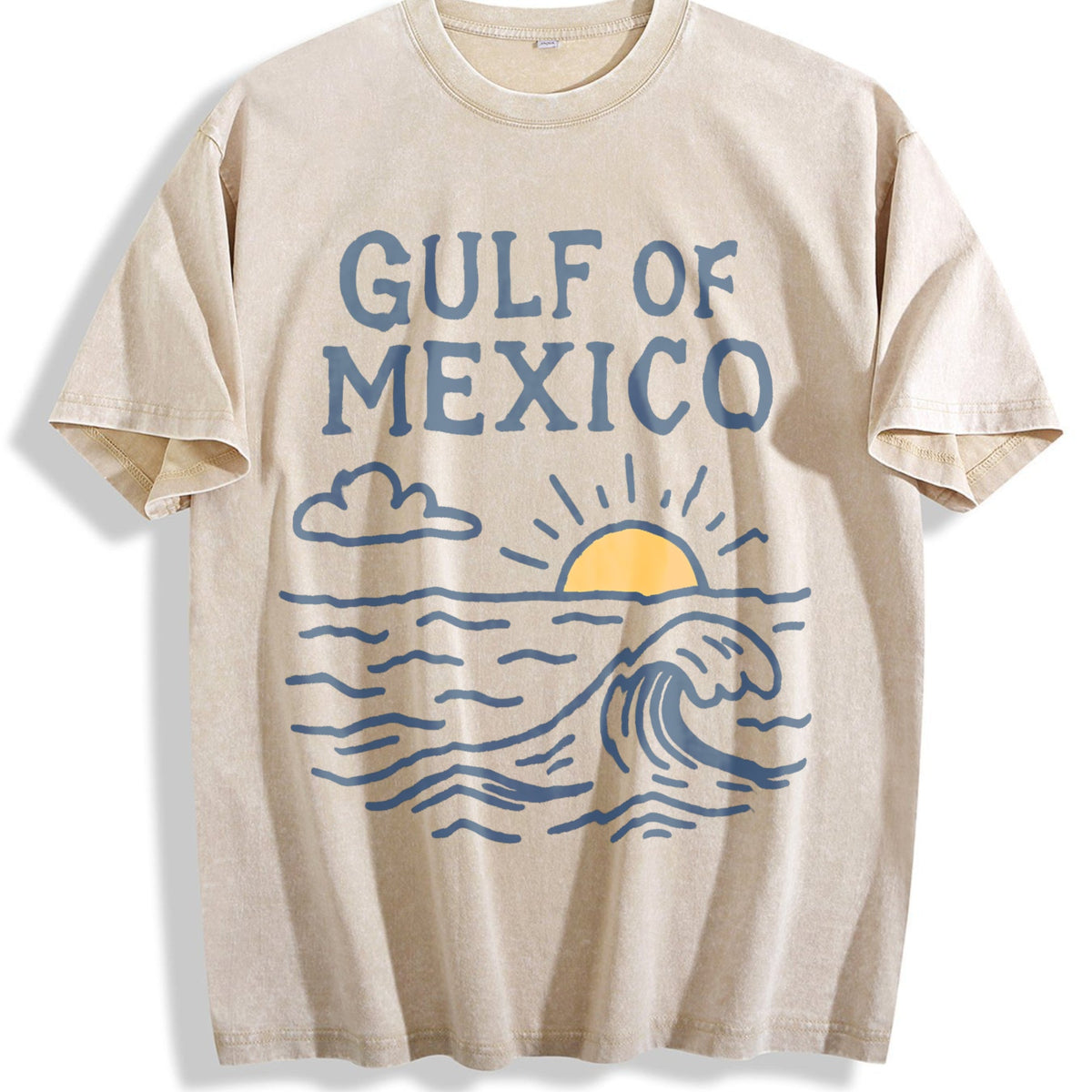 Gulf Of Mexico Sunset Waves Vintage Washed T-Shirt product image 1