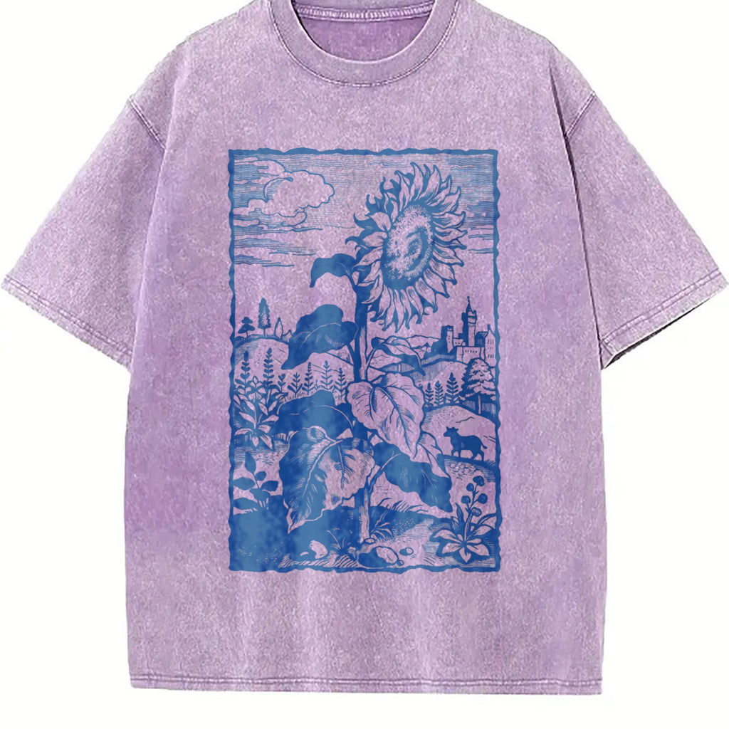 Sunflower Medieval Vintage Washed T-Shirt product image 6