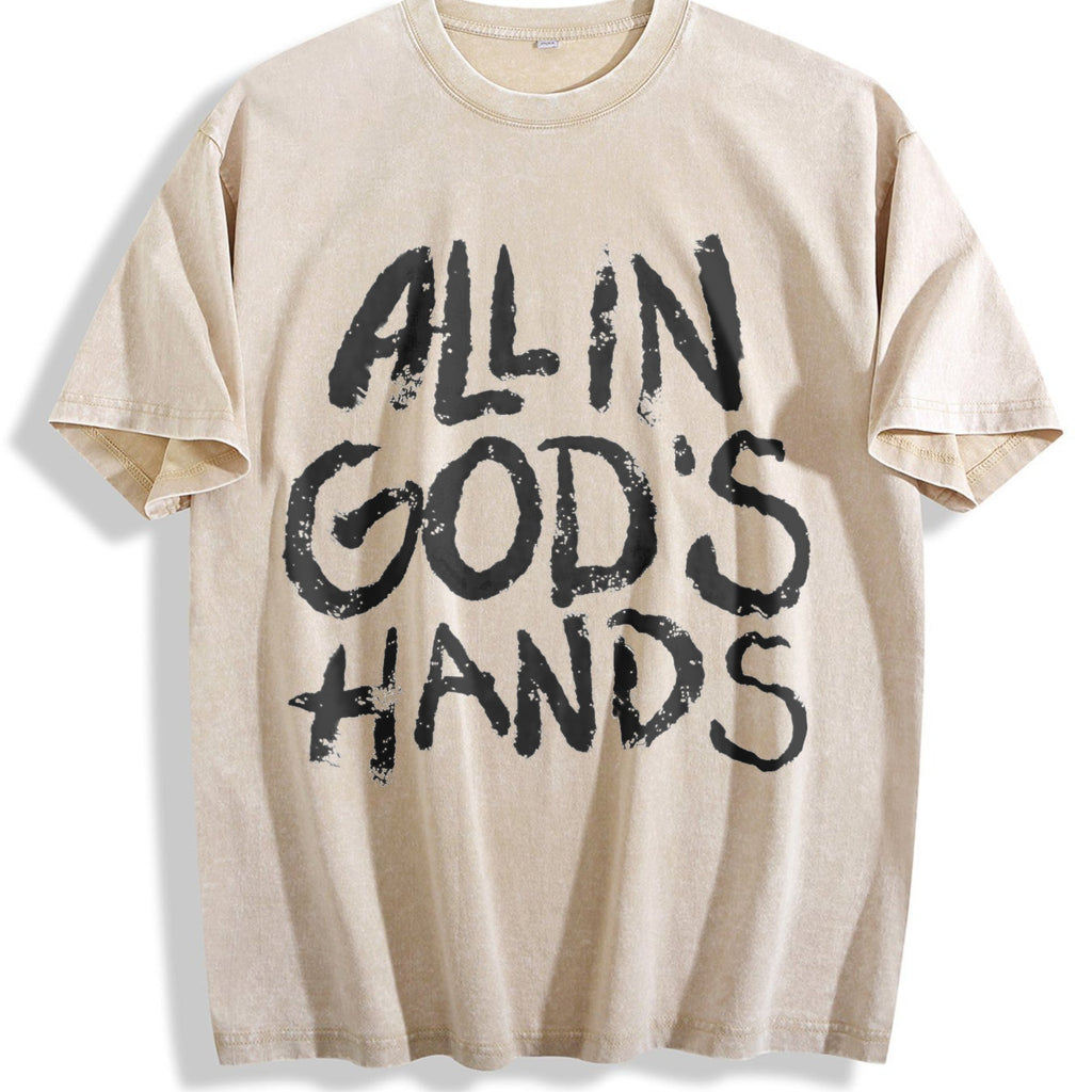 All In God's Hands Faith Vintage Washed T-Shirt product image 1