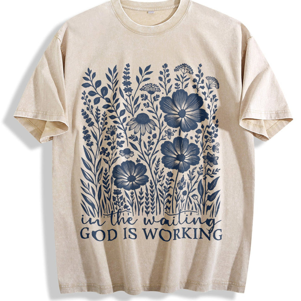 Floral Christian Vintage Washed T-Shirt product image 1