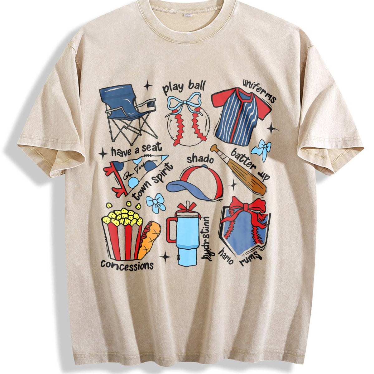 Coquette Baseball Vintage Washed T-Shirt product image 1