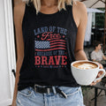 Land Of The Free Because Of The Brave 4th Of July Patriotic Women's Tank Top