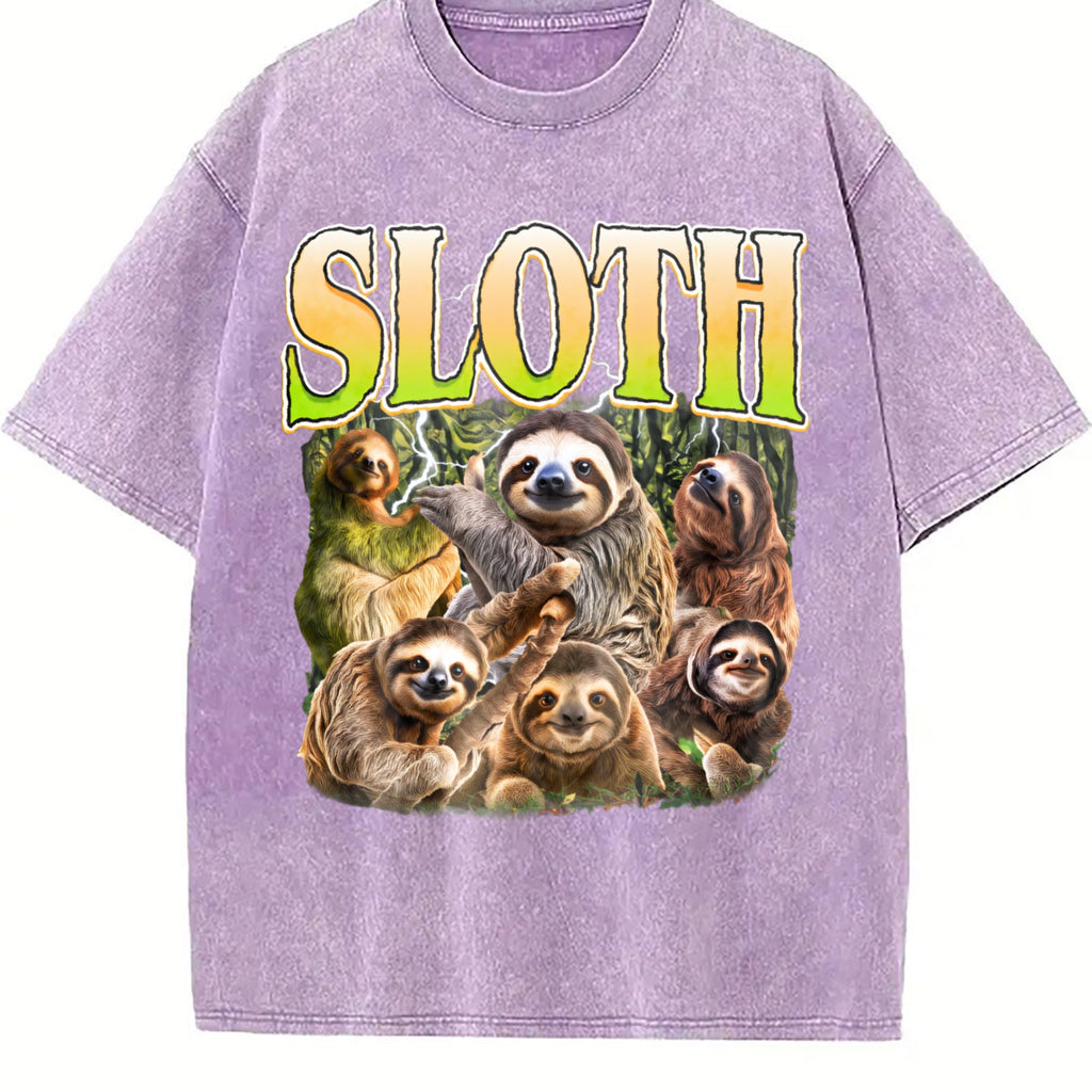 Sloth Vintage Washed T-Shirt product image 6