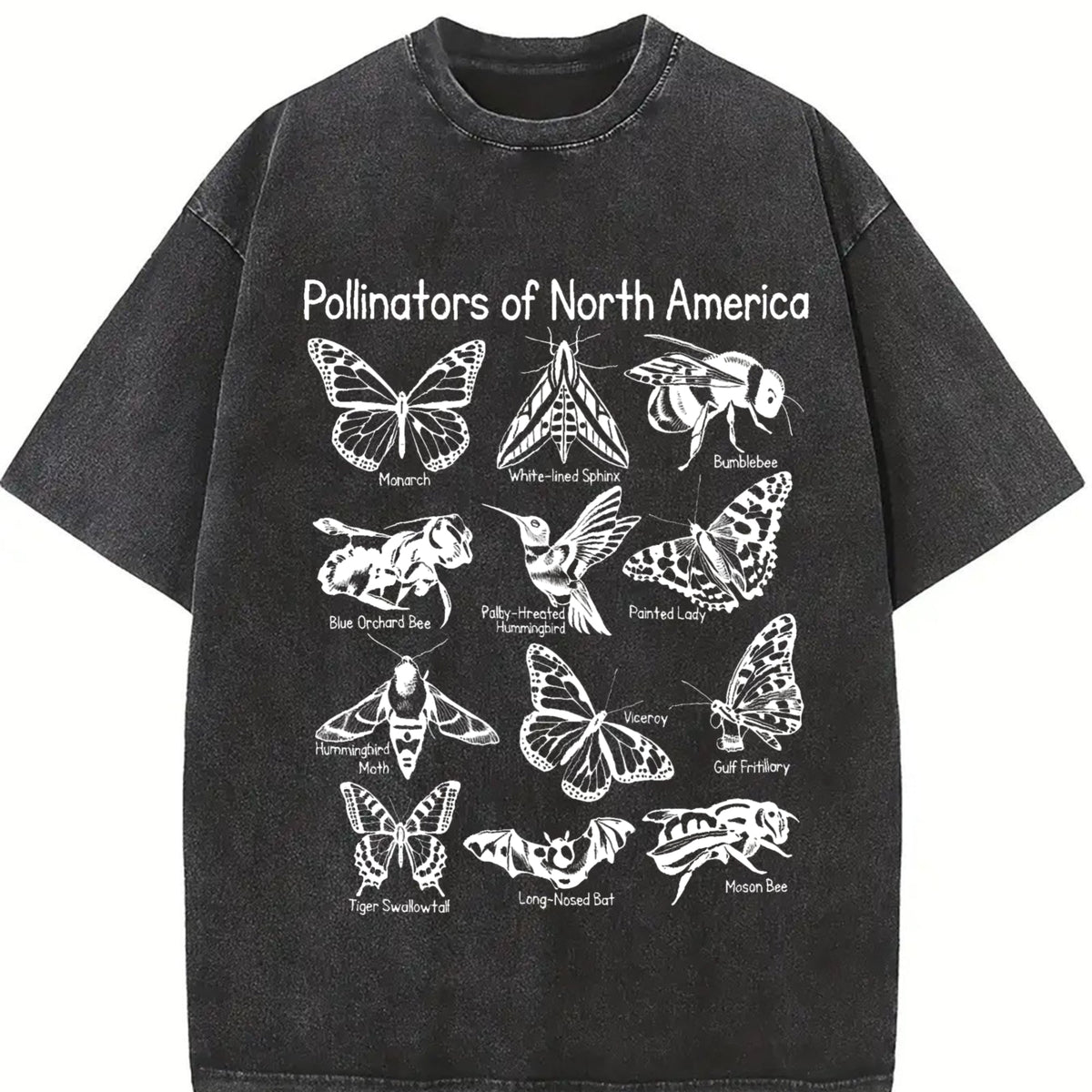 Pollinators Of North America Vintage Washed T-Shirt product image 2