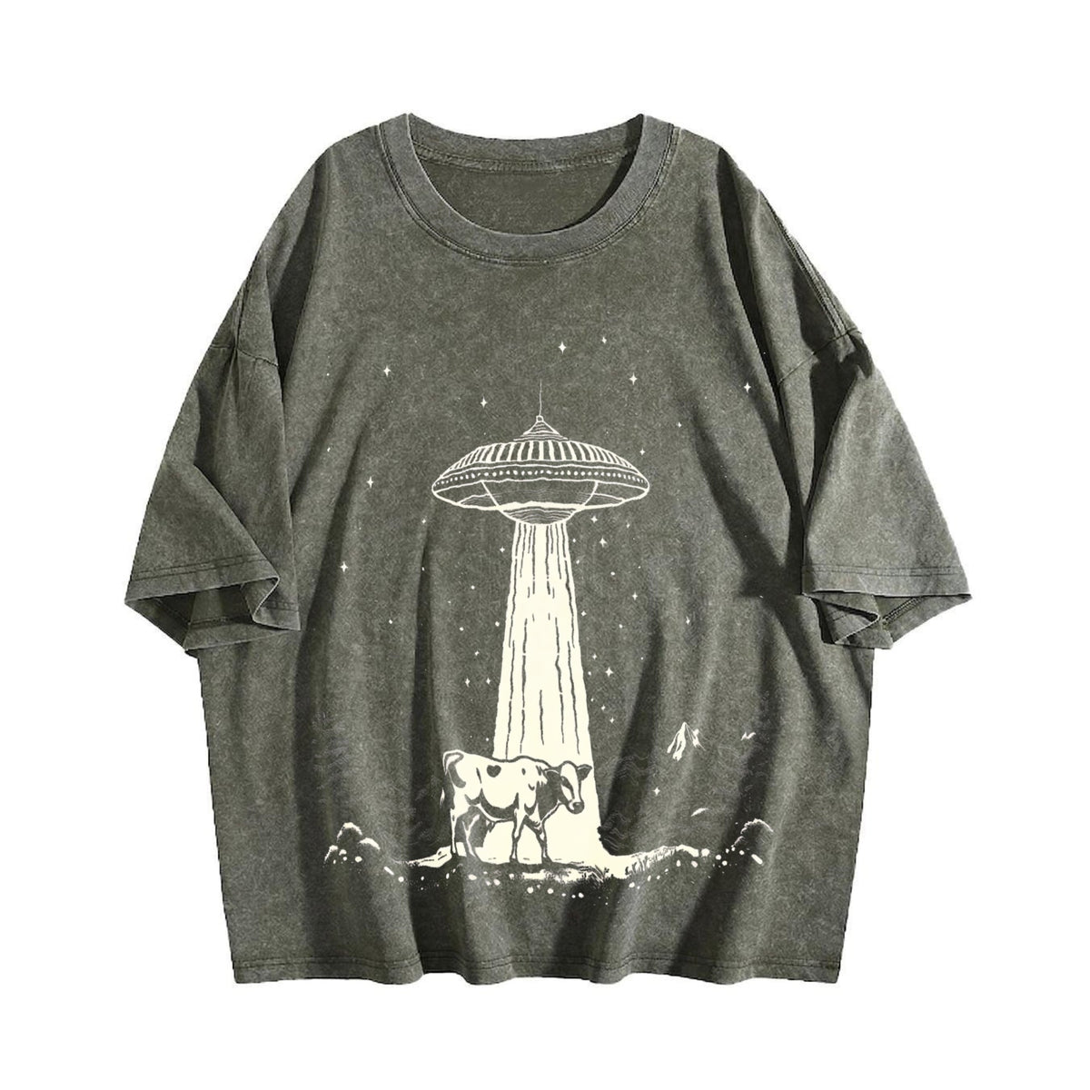 Cow And Western UFO 90s Vintage Washed T-Shirt product image 4