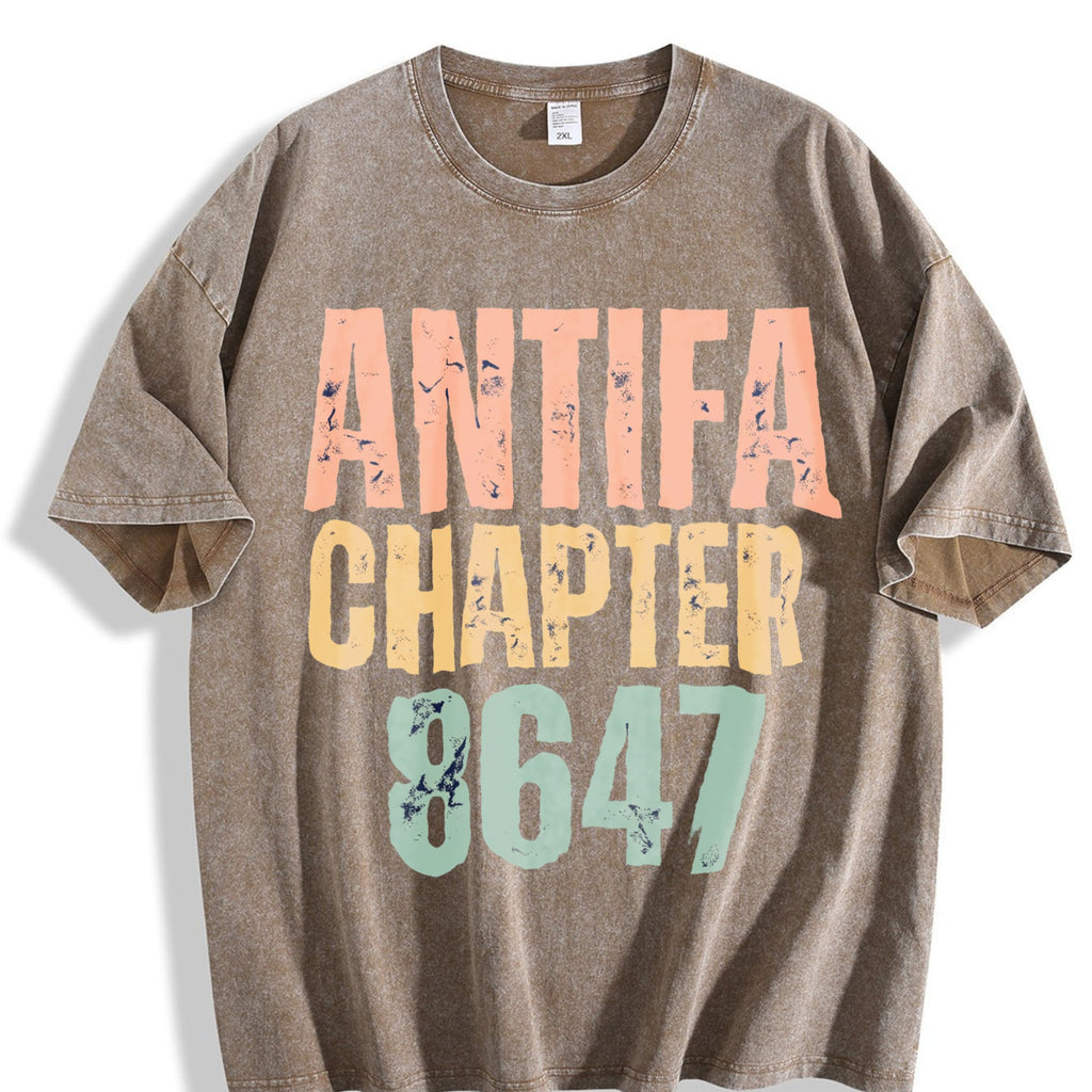 Antifa Chapter 8647 Bella Canvas Vintage Washed T-Shirt product image 3
