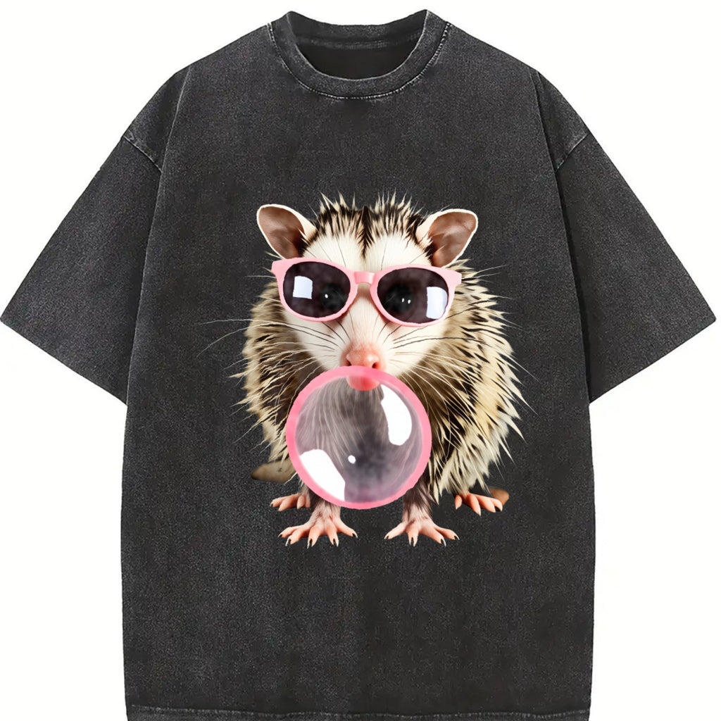 Gaming Enthusiast Opossum With Pink Glasses Bubble Gum product image 2