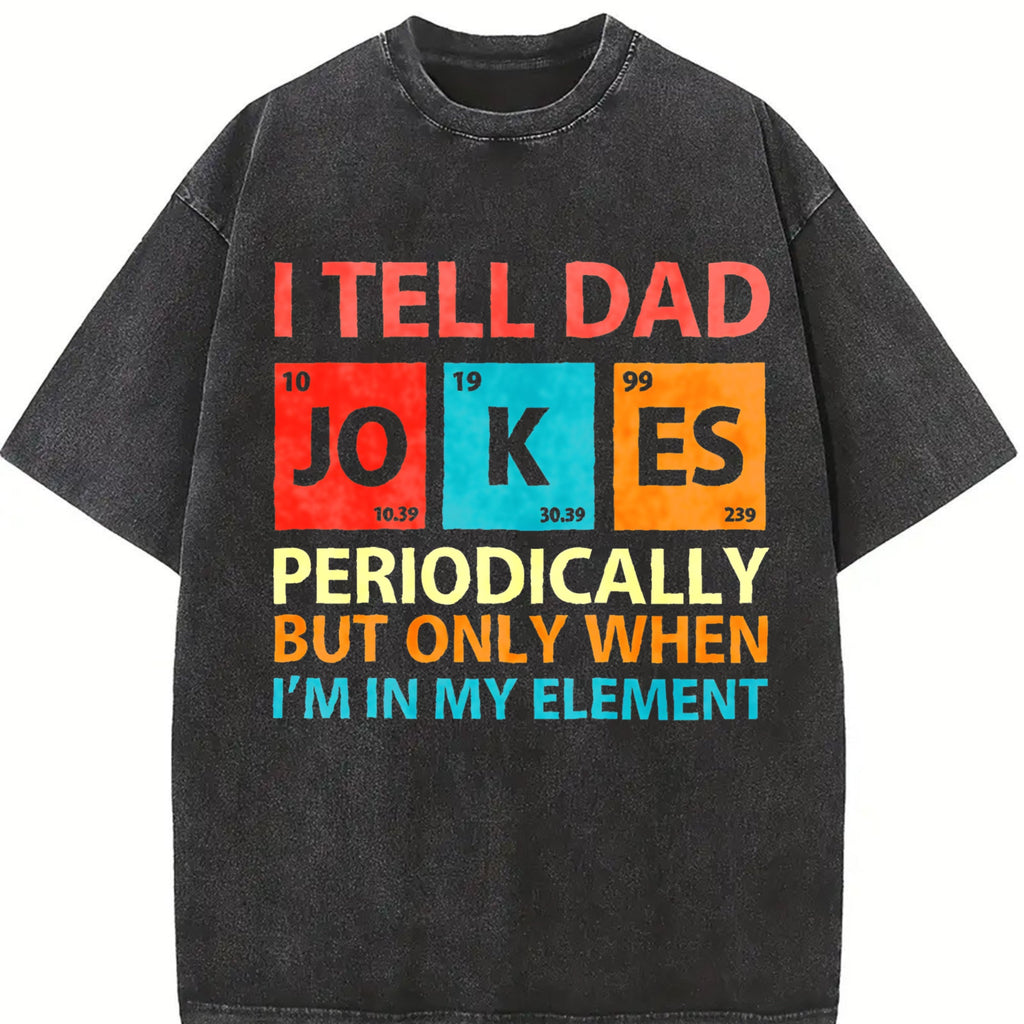 I Tell Dad Jokes Vintage Washed T-Shirt product image 2