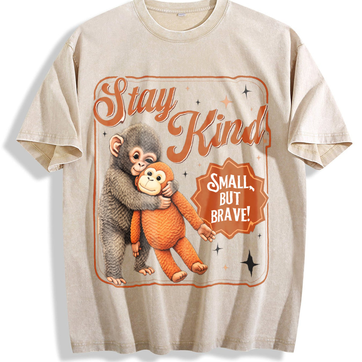 Stay Kind Small but Brave Sloth Vintage Washed T-Shirt product image 1