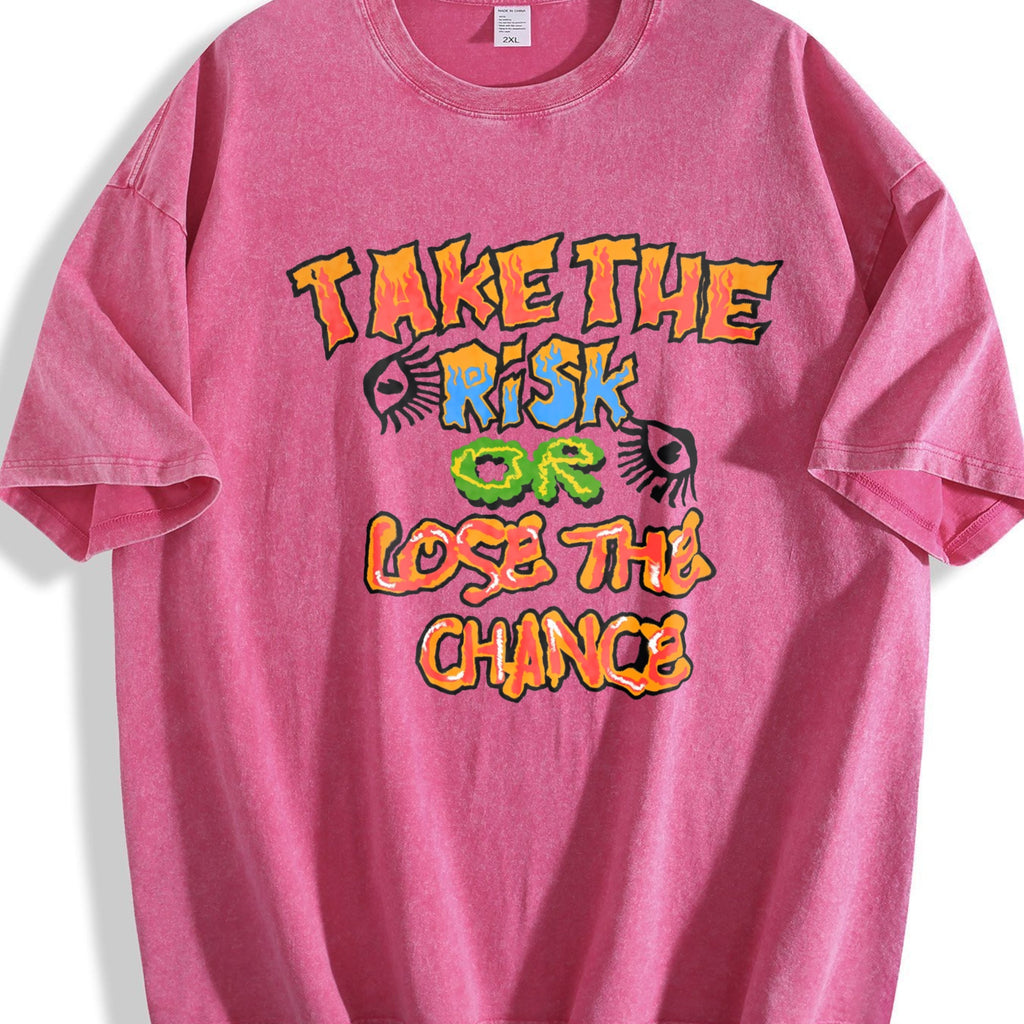 Take The Risk Graffiti Text Vintage Washed T-Shirt product image 7