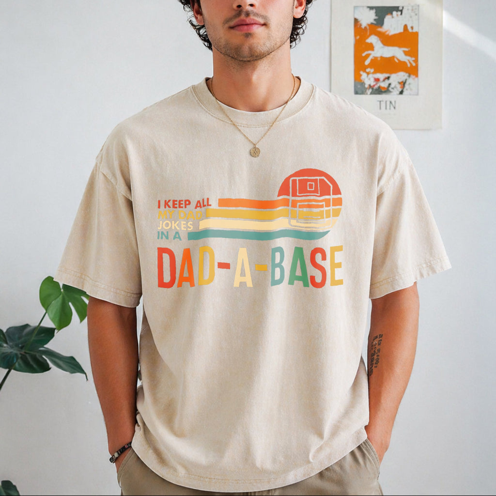 I Keep All My Dad Jokes In A Dad-a-base Vintage Washed product image 1