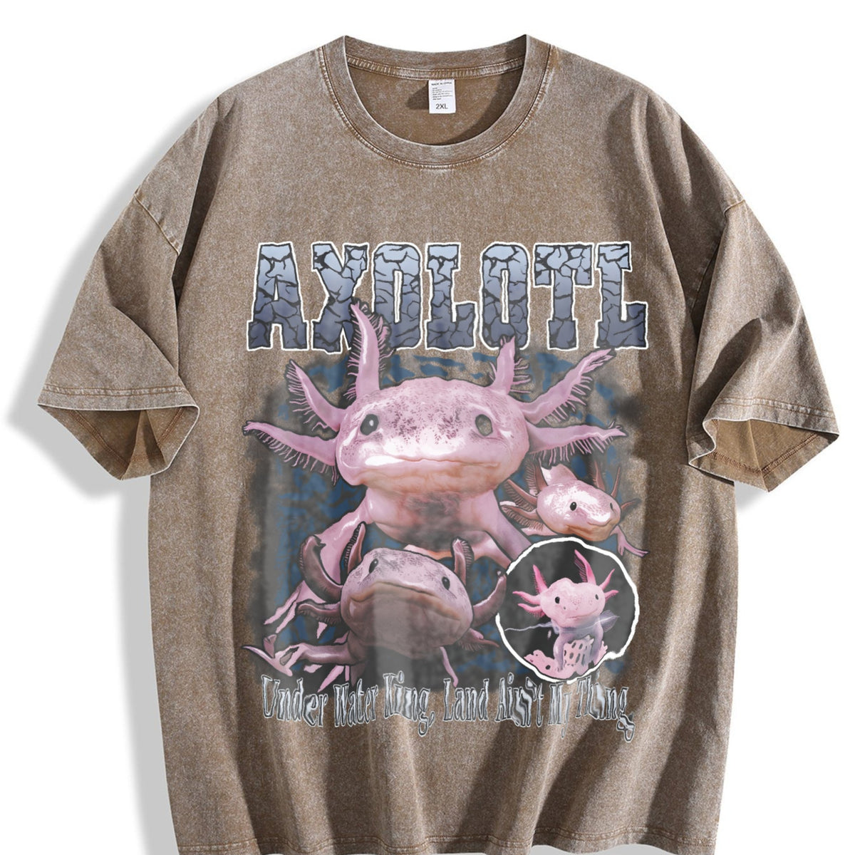 Axolotl 90s Vintage Washed T-Shirt product image 3