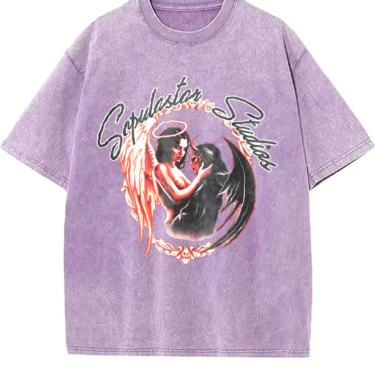Angel Demon Vintage Washed T-Shirt product image 6