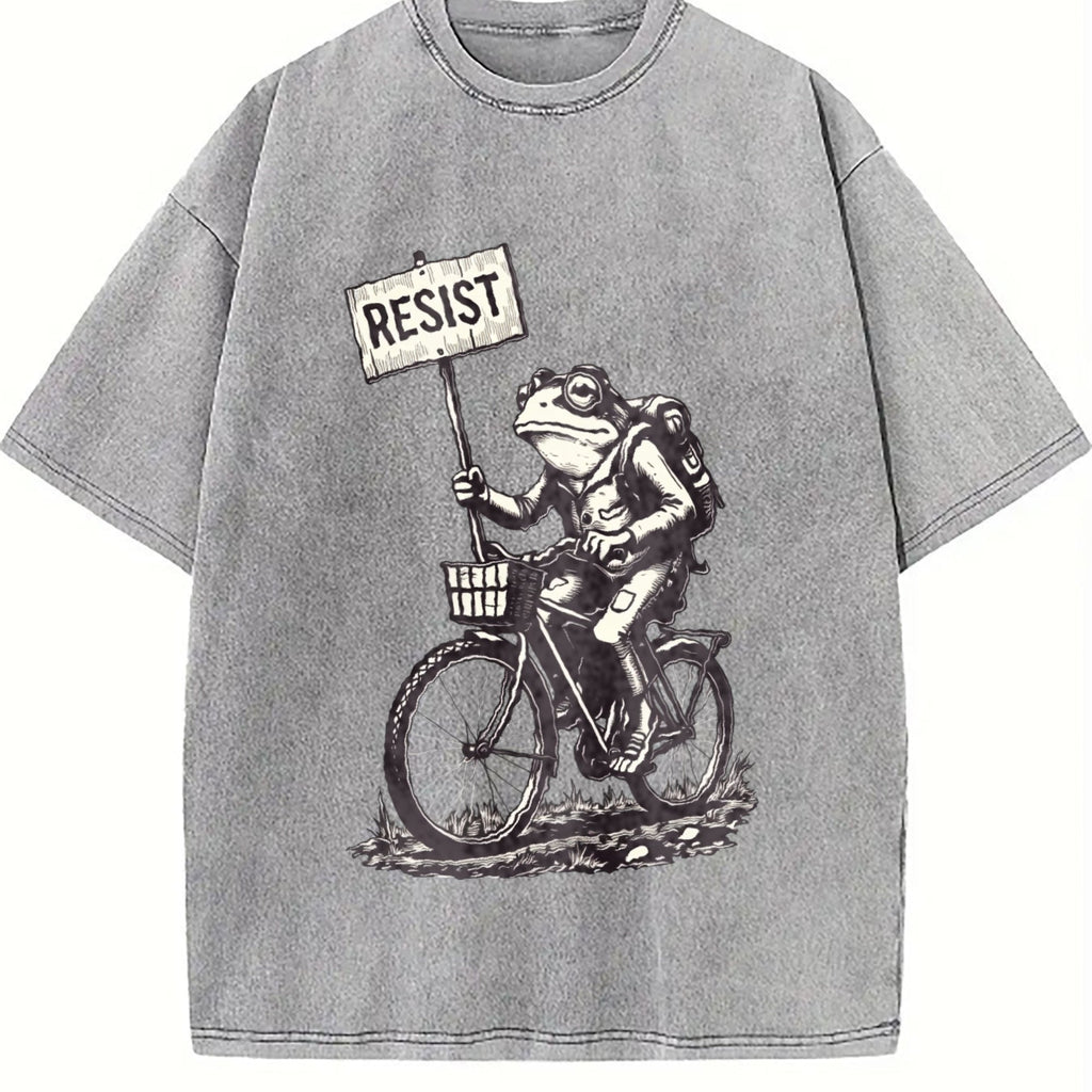 Resist Traveler Frog Vintage Washed T-Shirt product image 5