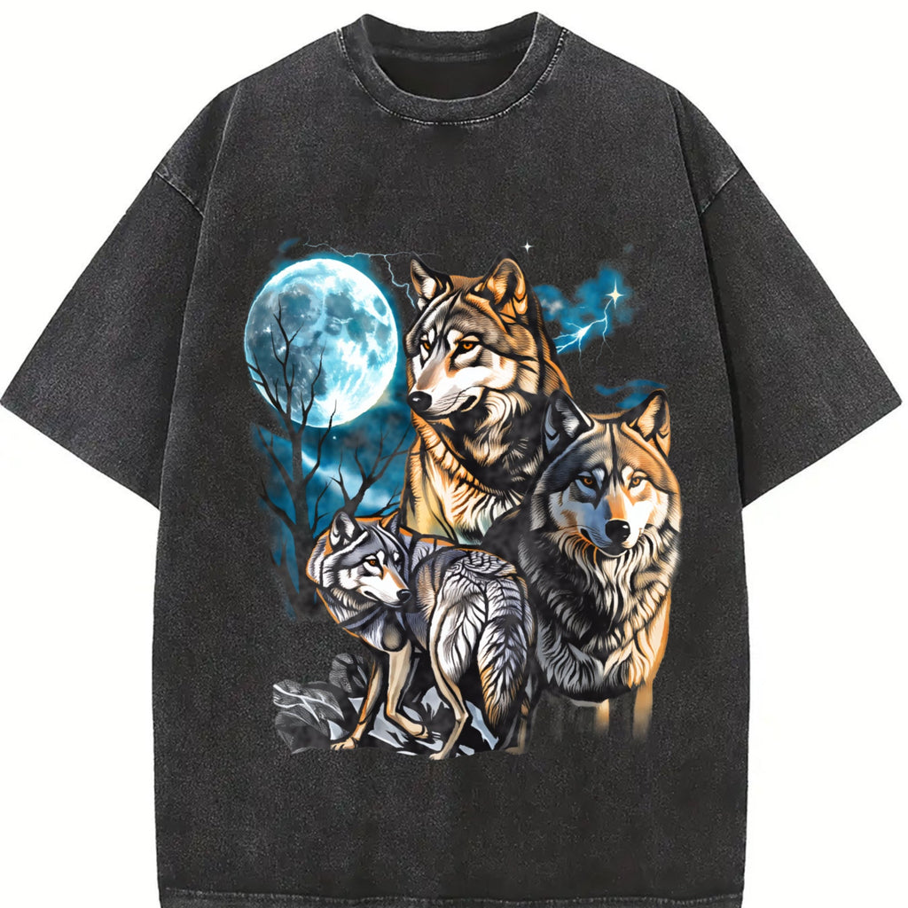 Three Wolves Moon 90s Vintage Washed T-Shirt product image 2