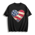 American Flag Heart Cotton T-Shirt product image 1