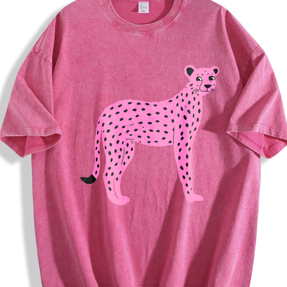 Pink Cheetah Vintage Washed T-Shirt product image 7