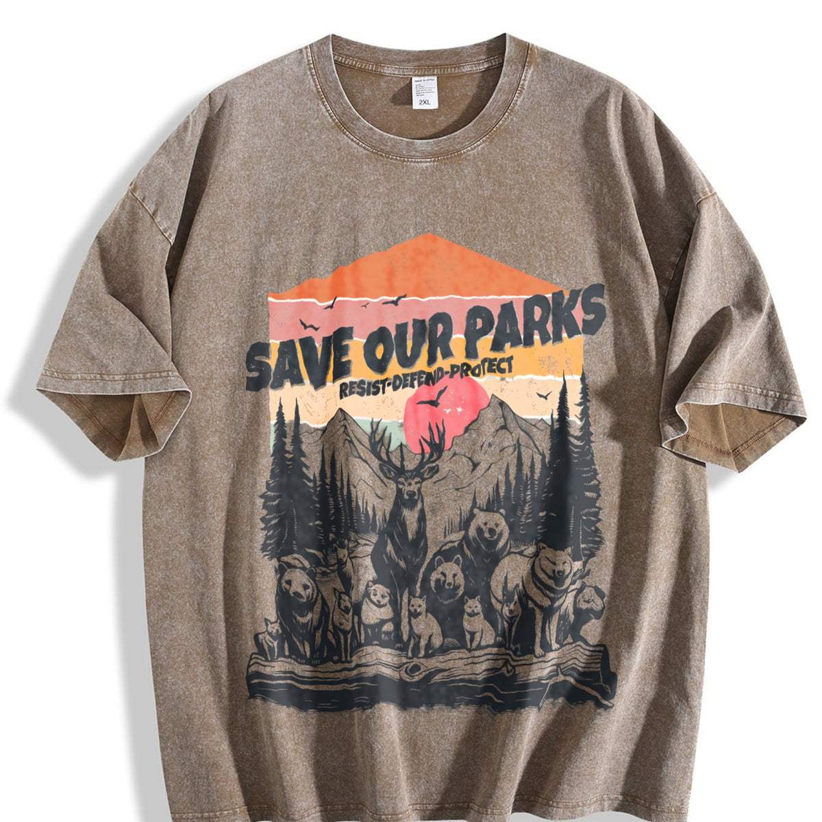 Save Our National Parks 90s Vintage Washed T-Shirt product image 3
