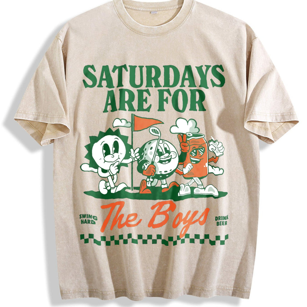 Saturdays With The Boys Golf - Vintage Washed T-Shirt product image 1