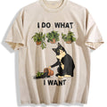 I Do What I Want Cat Vintage Washed T-Shirt product image 1