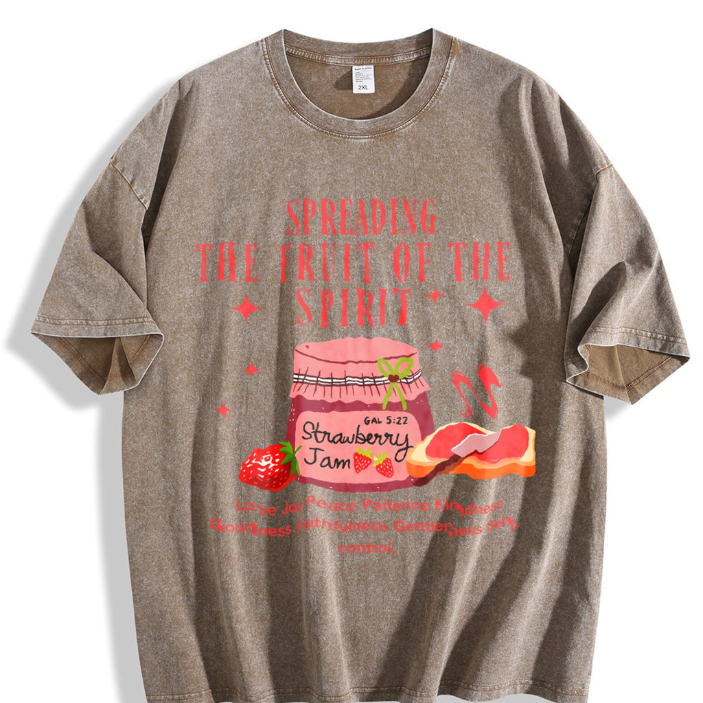 100 Strawberry Jam Vintage Washed T-Shirt product image 3