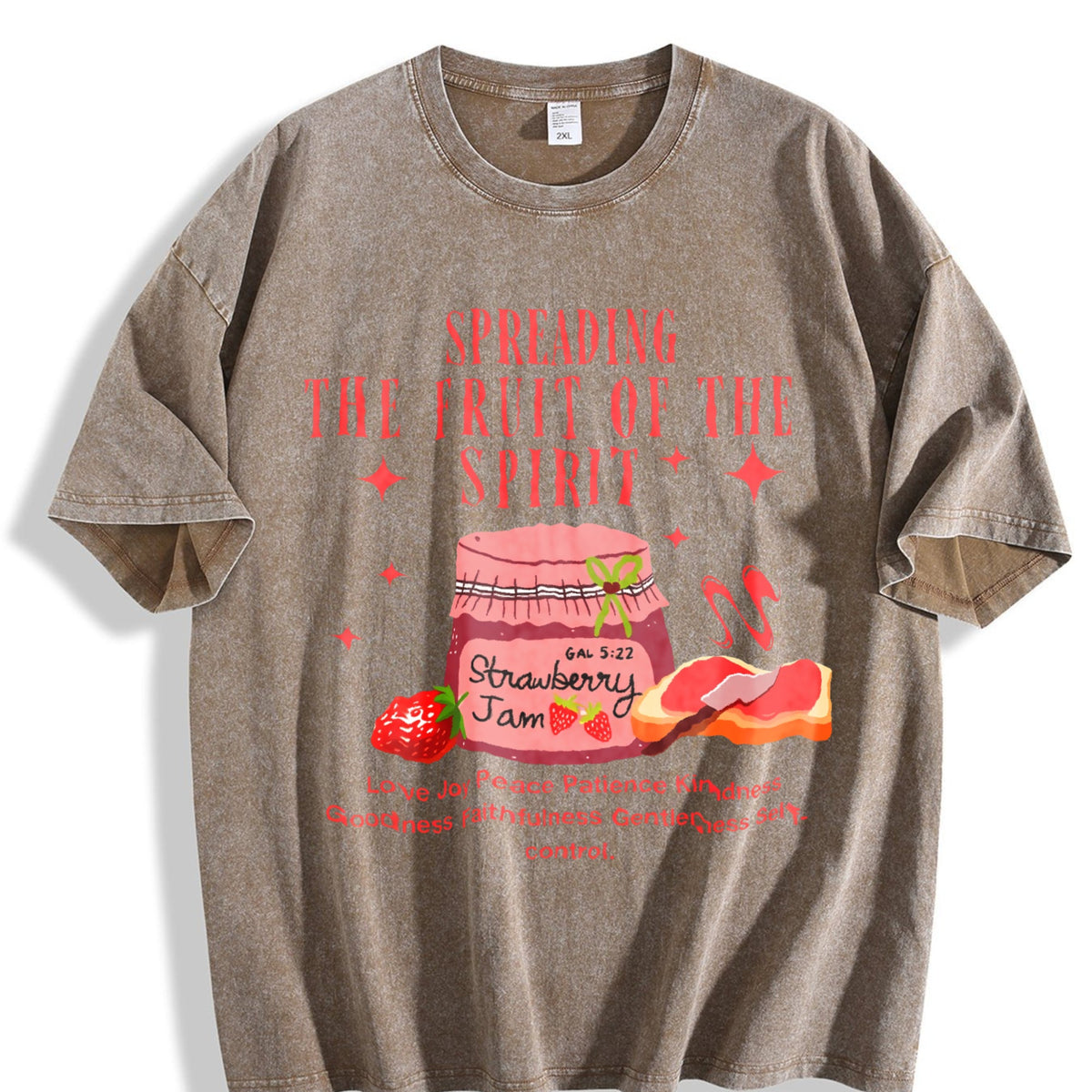 100 Strawberry Jam Vintage Washed T-Shirt product image 3