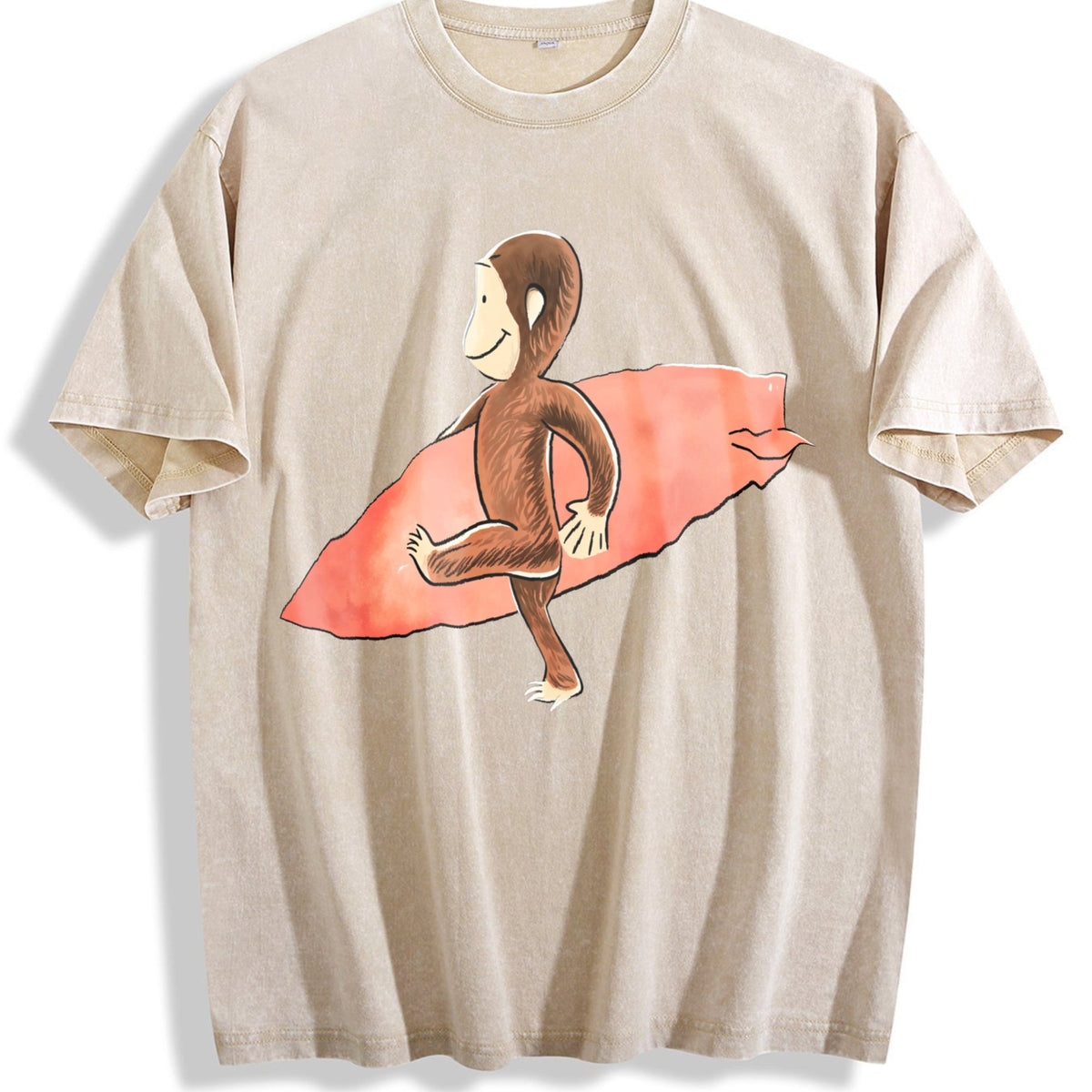 Curious Georgee Surfing - Black Vintage Washed T-Shirt product image 1
