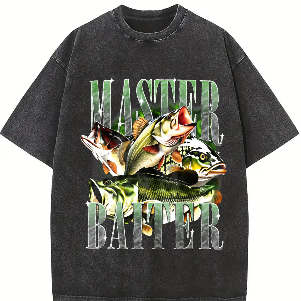 Master Baiter Bass Fishing Fisher Papa Dad Happy Vintage product image 2