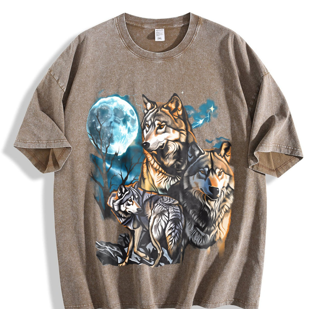 Three Wolves Moon 90s Vintage Washed T-Shirt product image 3