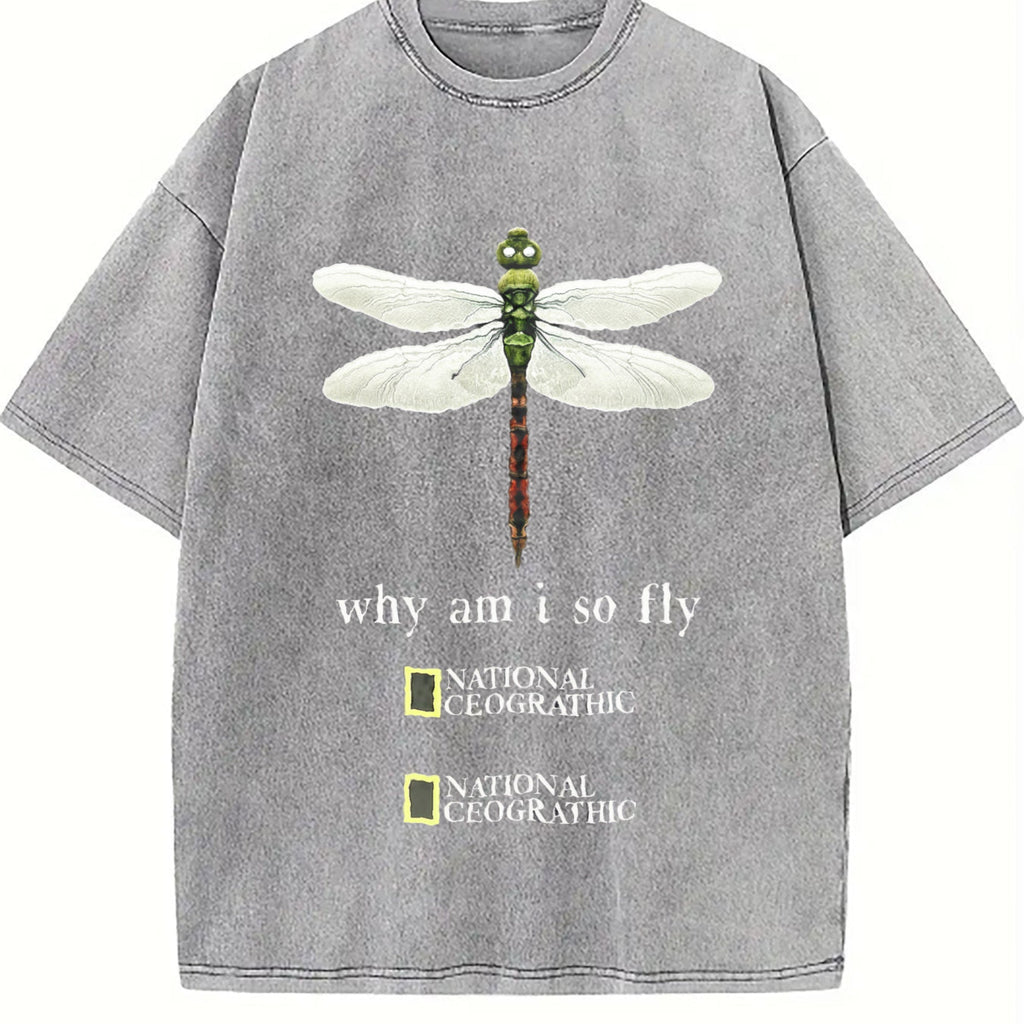 Dragonfly Why Am I So Fly Vintage Washed T-Shirt product image 5