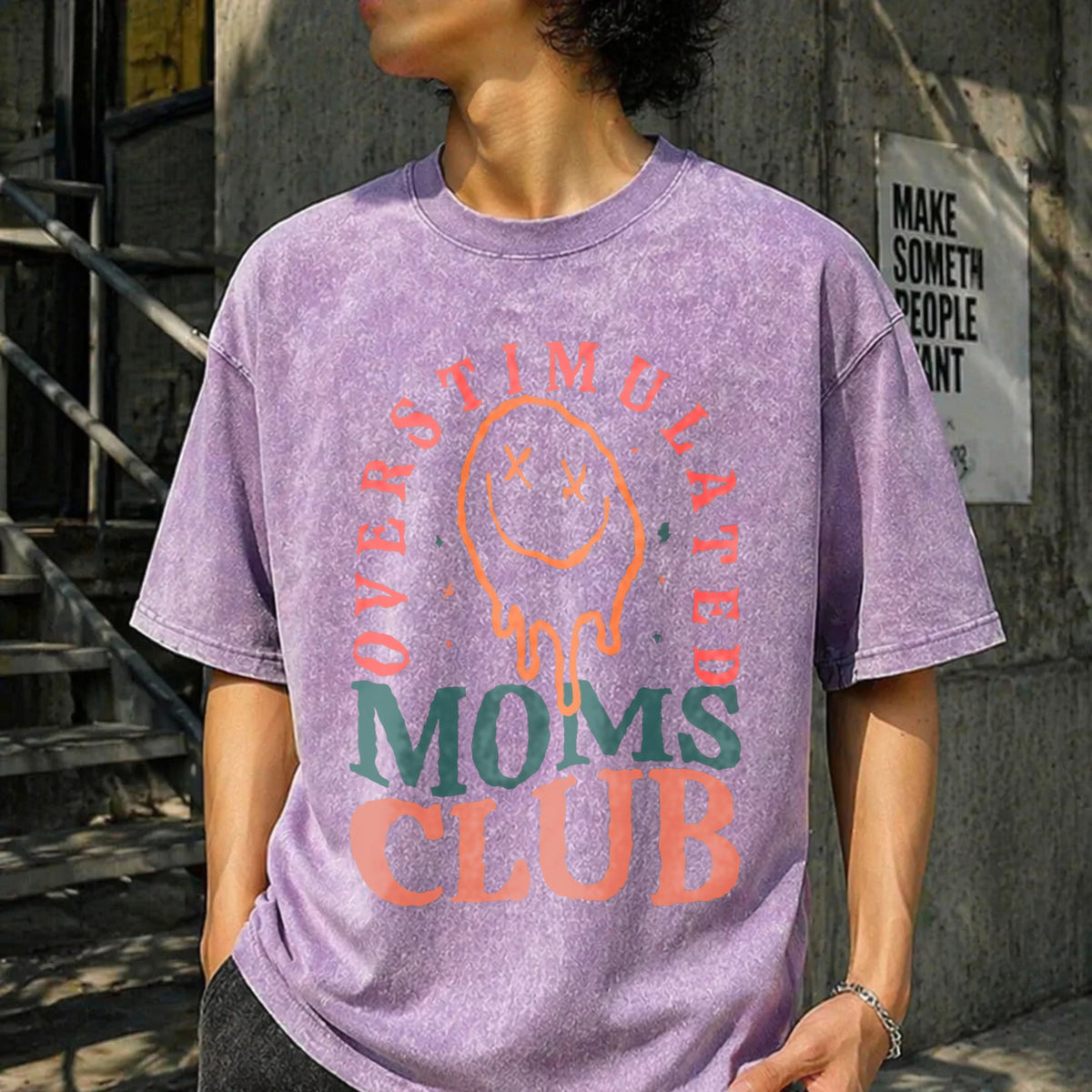 Overstimulated Moms Club Vintage Washed T-Shirt product image 13