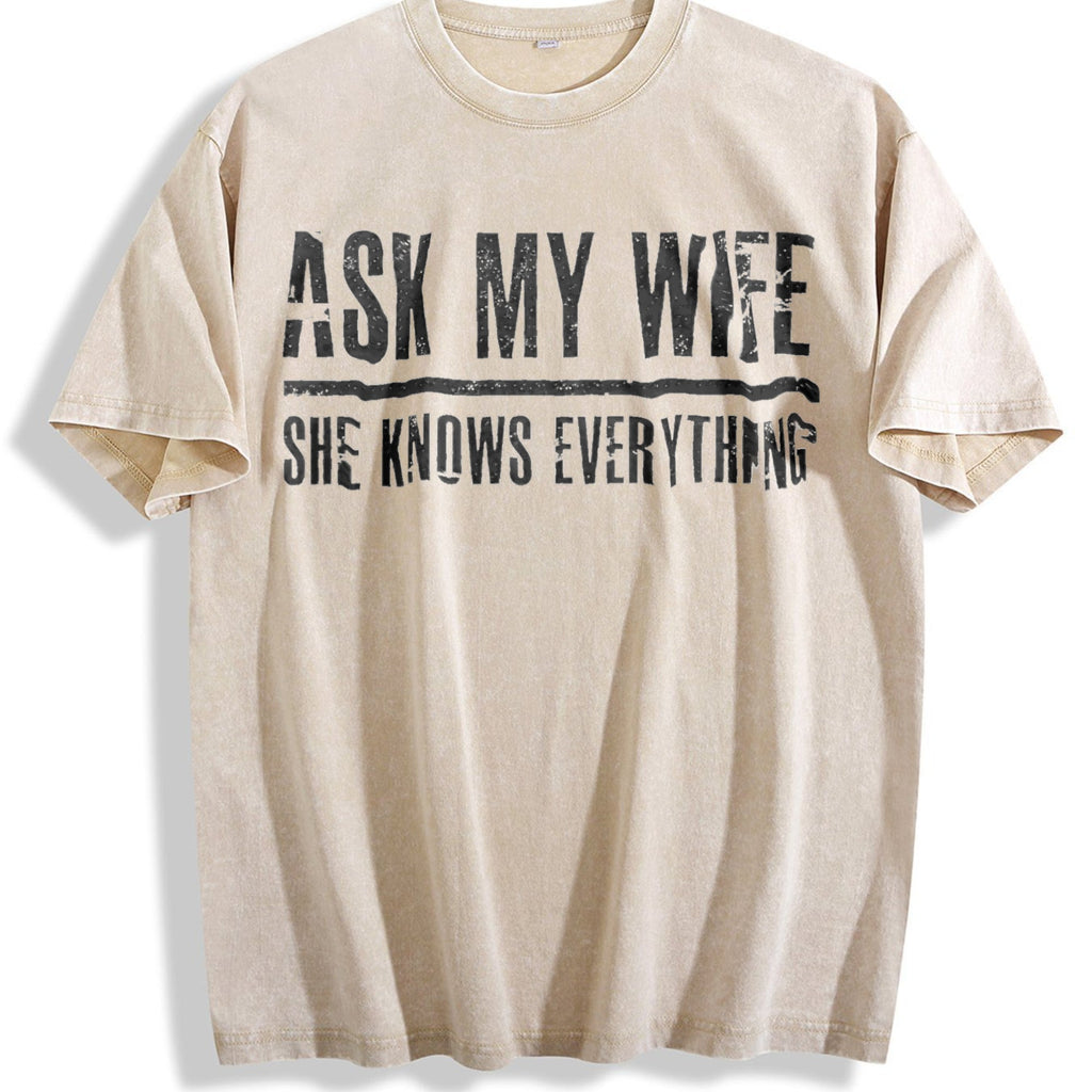 Funny Daughter Wife Slogan Vintage Washed T-Shirt product image 1