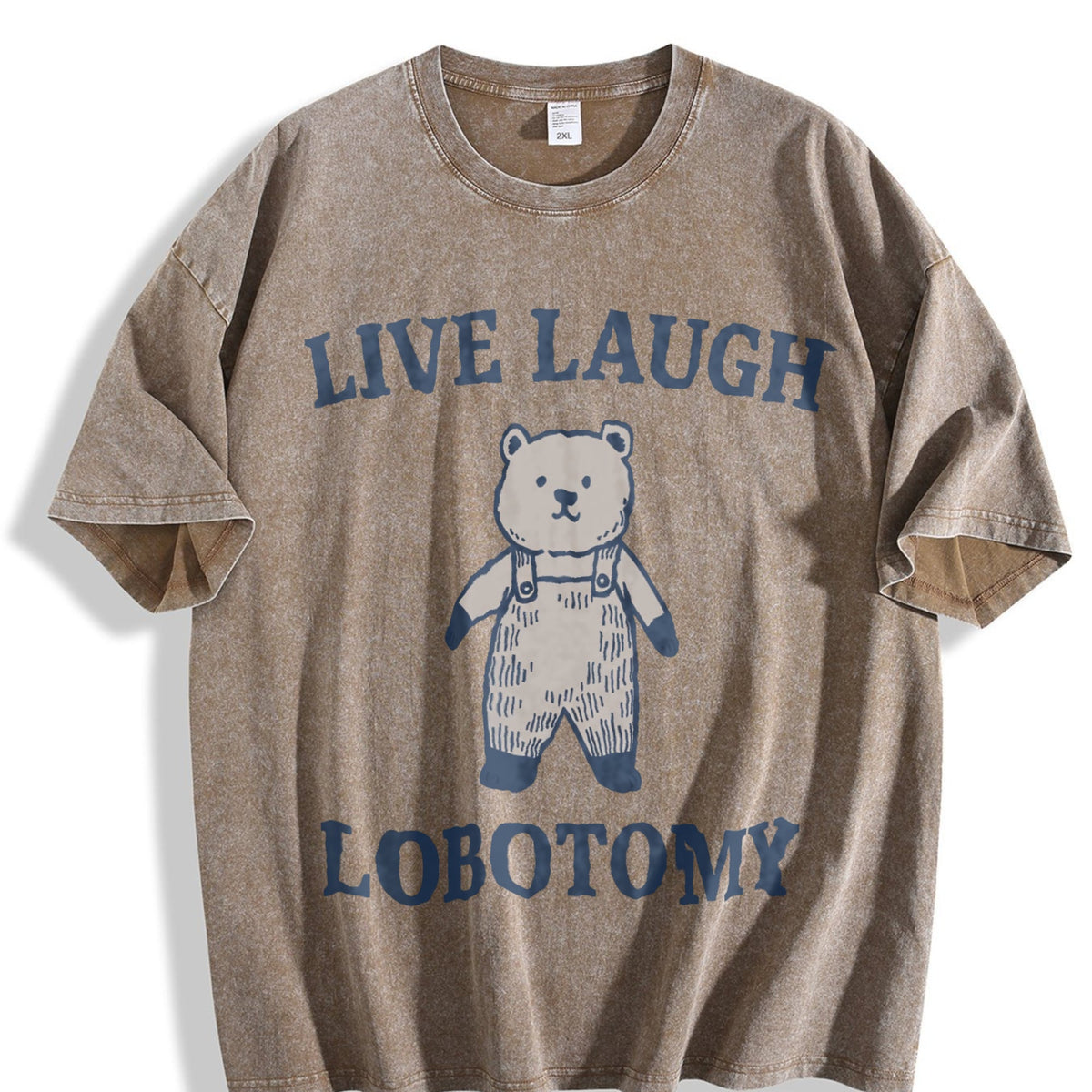 Live Laugh Lobotomy - Dark Humor Teddy Bear Vintage Washed product image 3