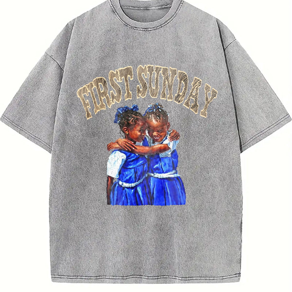 First Sunday Children Hugging Vintage Washed T-Shirt product image 5